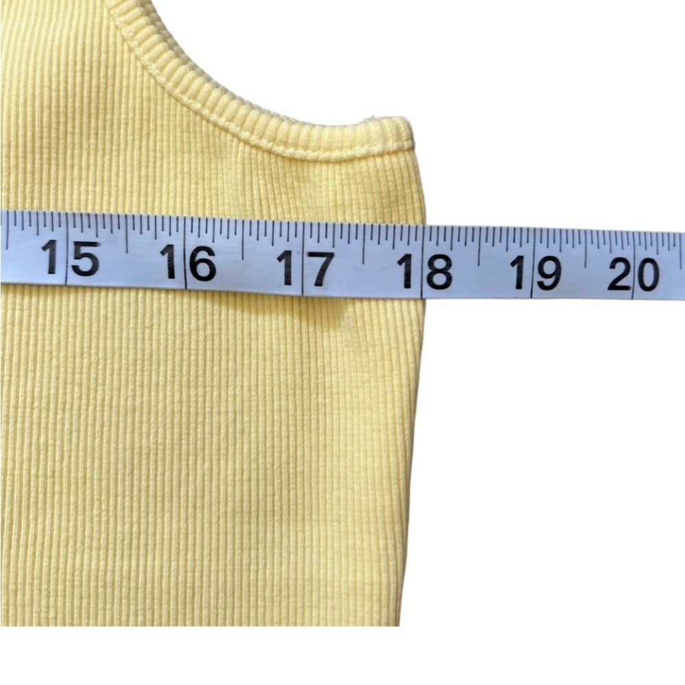 Maeve Pale Yellow Tie-Shoulder V-Neck Tank Top - Picture 6 of 9
